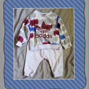 Adidas sweatshirt and sweatpants set